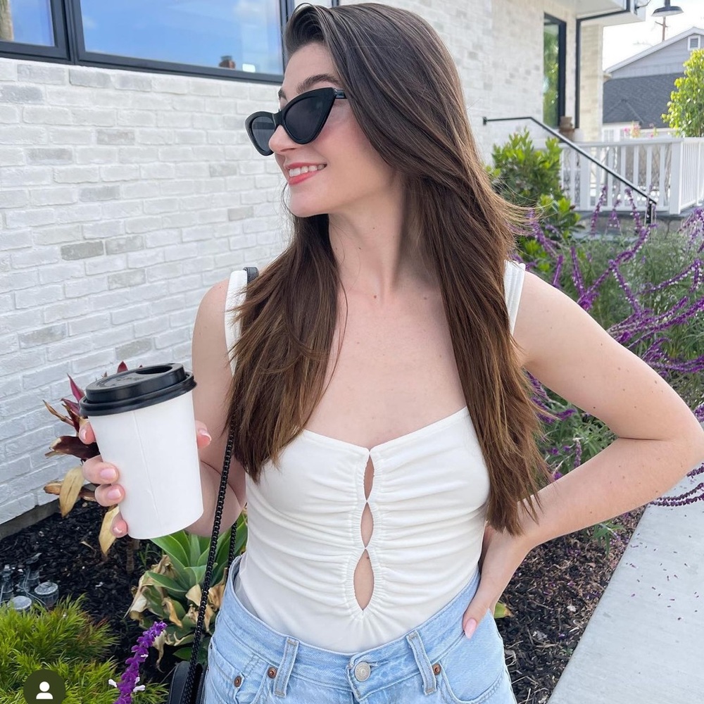 HIGHGROVE RUCHED FRONT CUTOUT BODYSUIT ASTR the label